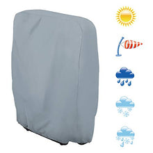 CHEYLIZI Copertura per Sedia Pieghevole e Reclinabile, all'aperto Tessuto Oxford Traspirante Impermeabile e Resistente ai Raggi UV per Sdraio da Giardino (Grey)