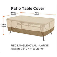 YOPRIA Copertura per mobili da Giardino Copertura da Tavolo Rettangolare per Esterno in Tessuto Oxford Protezione Antipolvere Impermeabile UV YR25102