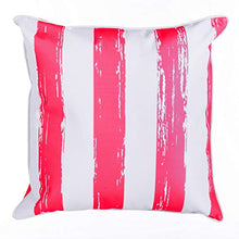 Ldk Garden Cuscino a righe in poliestere per giardino, 45 x 45 cm, rosso/bianco