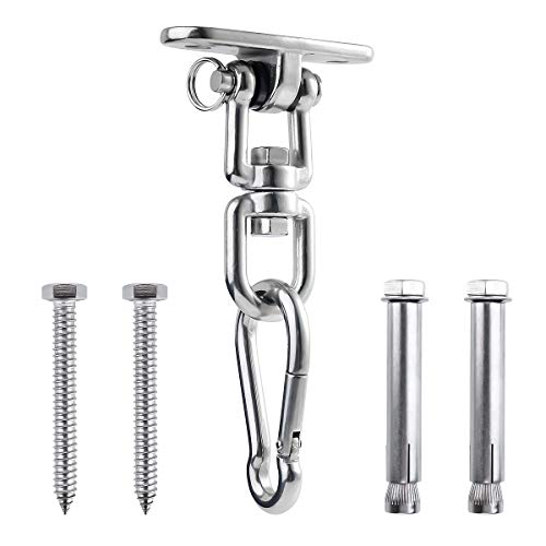 Herefun Gancio per Soffitto, capacità di Carico Fino a 450KG, Suspension Gancio Appendiabiti, Suspension Trainer Ganci a Soffitto Supporto da Parete, Yoga, Amaca, Sacco da Boxe