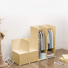 Locker Withdoor Armadio 3-Hanging Archivi Rimovibili di Plastica Divide-Grid Scaffali Clothes Home Camera MUMUJIN (Size : 111X47X183CM)
