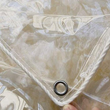 Telo Trasparente con Occhielli, PVC trasparente panno impermeabile incatramata, 0,35 millimetri trasparente antipolvere antipioggia incatramata, Copertina Outdoor Gazebo di protezione a terra