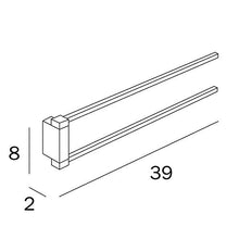 INDA - Accessori Bagno, Serie Divo, Portasalviette Doppio a Snodo in Ottone Cromato, Dimensioni Porta Asciugamano 39 x 2 x 8 cm