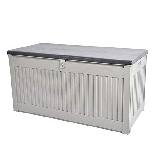 XLLLL Cassapanca da Esterno Baule Rattan Cassa Panca Portattrezzi Contenitore di Stoccaggio per Cuscino da 270 Litri Interno Ed Esterno/Contenitore da Giardino in Plastica per Sedili