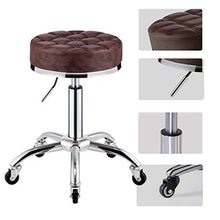 SXRDZ Pelle Regolabile Idraulico rotolamento Girevole Salon Chair Sgabello Tatuaggio Massaggio Viso Spa Sgabello Sedia dell'unità di Elaborazione, Il Nero, 70 Centimetri