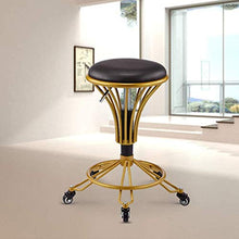 NNBD Sgabello Girevole, Sgabelli Rotanti Rotondi, Sgabello da Lavoro Regolabile con 5 Ruote Adatto per Salone di Bellezza Cucina, Ufficio, Bar,B5