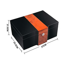 Humidor Umidificatore per Sigari Umidificatore per Sigari A Doppio Strato in Legno di Cedro di Grande capacità Humidor con Termometro Integrato Vassoio Vuoto Idratante Bidirezionale