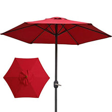 Ombrellone da Giardino/ Balcone/ Terrazzo Rosso Antipioggia Ombrelloni Da Giardino Per Ombrelloni Per Tavolini, Ombrello Da Mercato Rotondo Portatile Per Balcone Da Giardino Esterno, 2 M / 6,5 Piedi