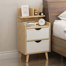 FEANG 2 cassetti Comodino Comodino Comodino con ripiano di stoccaggio e Gambe in Legno e Laterali Laterali di Bordo Armadio Armadio per la Camera da Letto Soggiorno