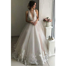 FTFTO Accessori per la casa Abiti Eleganti e semplici Abito da Sposa Romantico con Scollo a V in Tulle Aperto Abito Senza Maniche Abito da Sposa Romantico 10