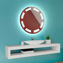 Artforma Specchio Rotondo da Bagno Controluce LED | 95 cm | su Misura | Personalizza Specchio Tondo da Parete Bagno | LED Premium | Colore LED - Bianco Freddo/Caldo | L34