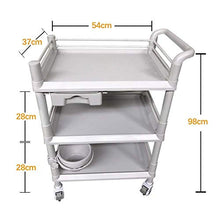 DHR- 3-Tier Utility Cart Servizio Carrello con cassetto, Attrezzatura Attrezzi spesa for medico / salone di bellezza / Albergo, apparecchiatura di bellezza cremagliera Bagagli servizio di bellezza tro