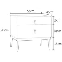 LSX-Comodino Comodino, Moderno e Minimalista Doppio cassetto Vernice Completa Camera da Letto Comodino armadietto Piccolo Spazio Contenitore Laterale, Adatto per: Soggiorno/Camera da Letto/Studio,