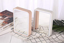 WM Specchio di Stoccaggio Portatile Pieghevole Specchio Il Trucco Leggero A Specchio con Specchio di Vanità Specchio Il Trucco A LED con Piccolo Specchio mirror-10.24 (Color : Pink)
