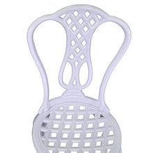 giordano shop Set Tavolo e 2 Sedie da Giardino in Alluminio Siracusa Bianco