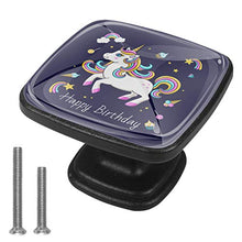 Unicorno carino Pomelli per Porta Set di 4 Pomelli per Mobili Manopole per Cassetti Cucina Armadio Vetro
