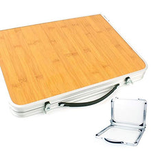 GUIPING Piccolo Pieghevole Tavolo da Pranzo all'aperto Pie Tavolo Pieghevole all'aperto Barbecue Bamboo Tavolo da Bamboo Camping Tavolo Portatile Mobili semplici