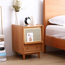 H-CAR Comodino da Comodino Comodino Nordico Comodino in Legno massello Rattan Comodino Nordico Piccolo per Camera da Letto Bagno Soggiorno