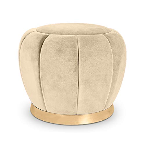 Mobili per la casa e Giardino Trucco Sgabello Seduta Poggiapiedi Poggiapiedi Sgabello Rotondo Sgabello da Terra per Soggiorno Camera da Letto Coffee Shop-Beige Ottomani da Cucina
