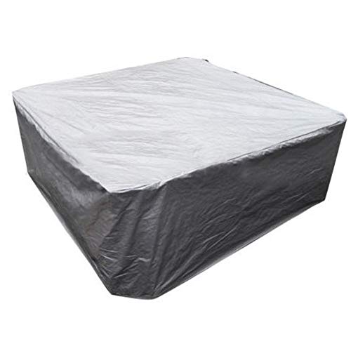 DIANPU Copertura per mobili da Giardino, Copertura Impermeabile e Antipolvere per Vasca Interna ed Esterna e Piscina, Copertura per Tavolo e Sedia (240 * 240 * 85cm,Argento)