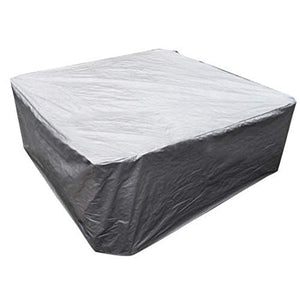 DIANPU Copertura per mobili da Giardino, Copertura Impermeabile e Antipolvere per Vasca Interna ed Esterna e Piscina, Copertura per Tavolo e Sedia (240 * 240 * 85cm,Argento)