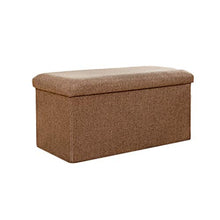 F-HOME Cassapanca Cambia Scarpe Riposo Sedile Grande capacità Scatola di Immagazzinaggio Corridoio Pieghevole Step Stool Biancheria Imbottiti Poggiapiedi con Coperchio