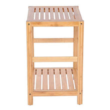 Sgabelli da doccia, sgabello da bagno in bambù a 2 ripiani Sedile Panca portaoggetti in legno Sgabello da bagno Scarpiera Scaffale da bagno Scaffale da bagno per corridoio Cucina Camera da letto Soggi