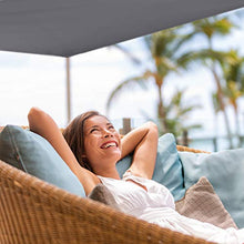 relaxdays Tenda a Vela Trapezoidale, Impermeabile, Anti UV, Corde di Supporto, Terrazza e Giardino, 3x5,5x4x4 m, Grigia