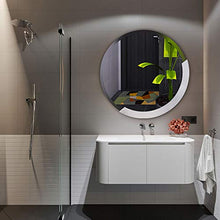 Specchio sospeso Specchio da parete con cornice in acciaio inossidabile, specchio da bagno, specchio circolare, specchio rotondo, specchio cosmetico, specchio decorativo, specchio per il trucco per