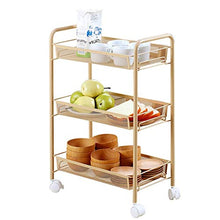 LYM &ripiano di stoccaggio Scaffalature Home Soggiorno Camera da Letto Cucina Ripiani Scaffale a 3 Strati Scaffale di Finitura