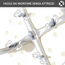 HOMCOM Sgabello da Doccia, Sedile da Bagno, Ausilio Rotondo Altezza Regolabile 8 Posizioni Antiscivolo