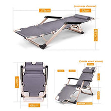 Hyua Sedia reclinabile Zero Gravity Sedia da salotto pieghevole, cuscino in cotone, per prato, piscina, giardino, spiaggia, può sopportare 181,4 kg (con cuscino per la testa)