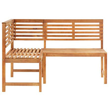 BIGTO - Panca angolare per esterni, in legno di acacia massiccio, 140 x 100 x 91 cm