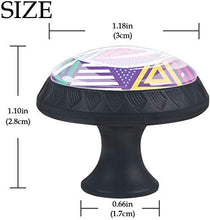 Triangoli colorati con motivo a strisce Pomelli per Porta Set di 4 Pomelli per Mobili Manopole per Cassetti Cucina Armadio Vetro