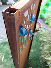 Zen Man 031918-3 - Paravento in metallo con sfera di vetro, per giardino, decorazione da giardino, in acciaio INOX, 180 x 75 cm