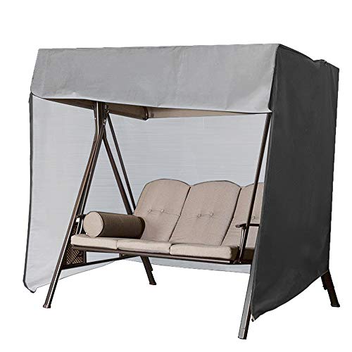 Copertura Altalena, Copertura per Dondolo da Giardino Impermeabile, Copertura Amaca Resistente per Esterni, UV-Resistente Copertura Dondolo Durevole Utilizzate In Giardini Aperti (223*152*183cm,Black)