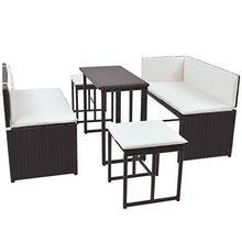 Tidyard Set Divani da Giardino, Mobili da Esterno 12 pz in Polirattan Modulare Marrone