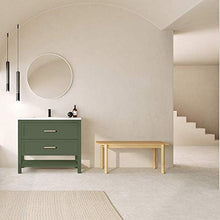 Randalsa Mobili Olive | Matt English Green | Manico in Oro Rosa | 100 X 88,5 X 45 cm + lavabo in Ceramica