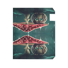 Gufo seduto sotto funghi cassetta postale copre magnetico giardino giardino giardino decorazione casa dimensioni standard 53,3 cm x 45,7 cm