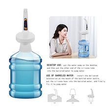 UPKOCH Pompa per Bottiglia d'Acqua Ricarica USB Sensore Intelligente Pompa Automatica per Acqua Potabile Distributore di Acqua Elettrico Portatile Interruttore Bottiglia d'Acqua Bianco