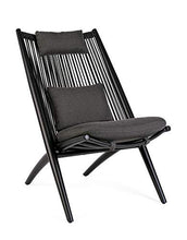 Poltrona Lounge con Cuscino Aloha New Nero Bizzotto cod.0660407