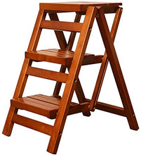 Mirui Sgabello Legno Folding Passo Sgabello Sgabello Scala Domestica scaletta Pieghevole di Legno di Gomma a Doppio Uso Multifunzionale Risparmiare Spazio, Peso 120kg Bearing