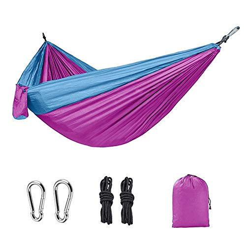Amaca Amaca Doppia Singola Portatile Da Campeggio Paracadute Amaca In Tessuto Da Giardino All'aperto Per Il Tempo Libero Altalena Da Viaggio Letto Sospeso