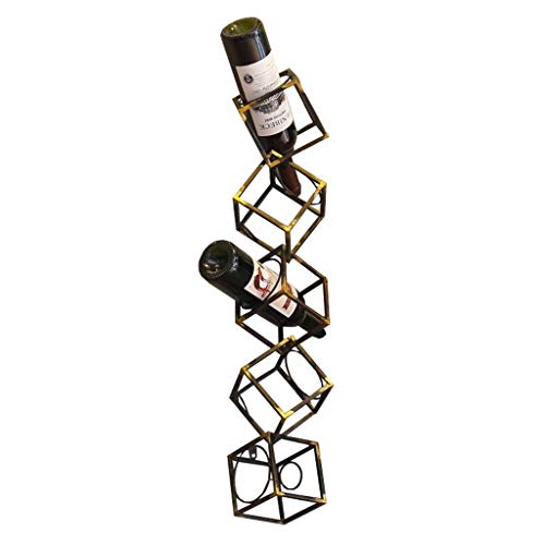 LYLSXY Wine Rack, detiene il 5 bottiglie di vino a parete Cube Wine Rack, attaccatura del supporto di bottiglia di vino, scaffalature metalliche Ferro Vino Attrezzature di magazzino