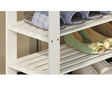 BHBXZZDB Weiße Schuhschrank Eingangstür Bank Korridor Bambus 3 Regale Modernes Lagerregal Bambus Schuhregal Einfache staubdichte Mehrzweck-Schuhregale Platzsparend