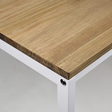 DS Dropshipping Comodino ECO Three 40x40 47cm con piano in legno massello 18 mm e gambe in acciaio laccato Bianco