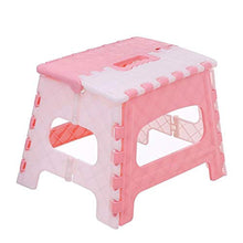 KOLOSM Sgabello Pieghevole da Bagno Stelo Pieghevole Steo Steso Leggero Steso Step Mini Sgabello Sicuro del Fumetto per Cucina Bagno Camera da Letto Bambini o Adulti novità (Color : Pink)