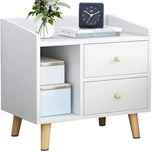 Comodino tavolino Solid Gambe Comodino Legno Cabinet 2-cassetti Cadere Moderno Semplice Camera Semplice Governo di immagazzinaggio Cassetti (Color : A)