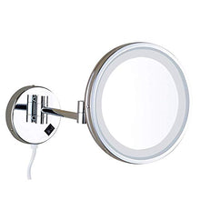 AJH Specchio da Bagno Specchio da Trucco da 8,5 Pollici a Parete Specchio da Trucco per Bellezza a LED Specchio da Barba Pieghevole Bagno 360 e Lente d'Ingrandimento a sp