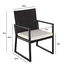 Aktive 61009 - Set di mobili da Giardino in Rattan Sintetico: Divano(114x58x84) + 2 poltrone (57,5x58x84) + Tavolo (71x41x39)